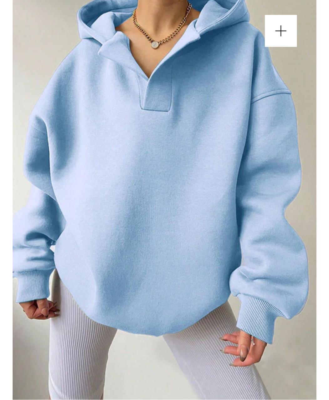 Betskor oversized soft sponge cotton hoodie in white