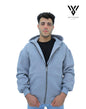 هودي بسحّاب واسع – رمادي فاتح
Oversized Zip Hoodie – Light Grey